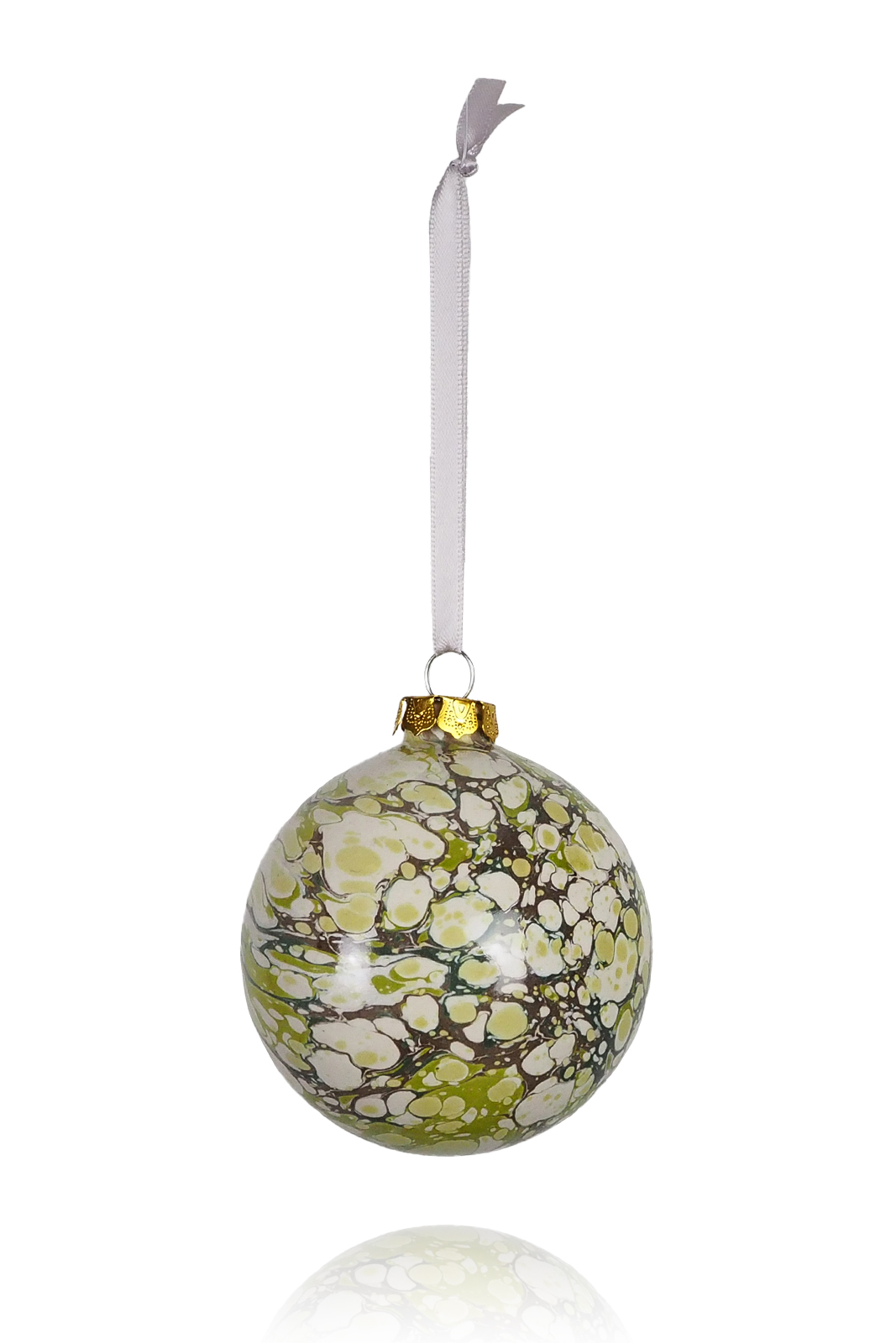 Large Neutral Marbled Bauble