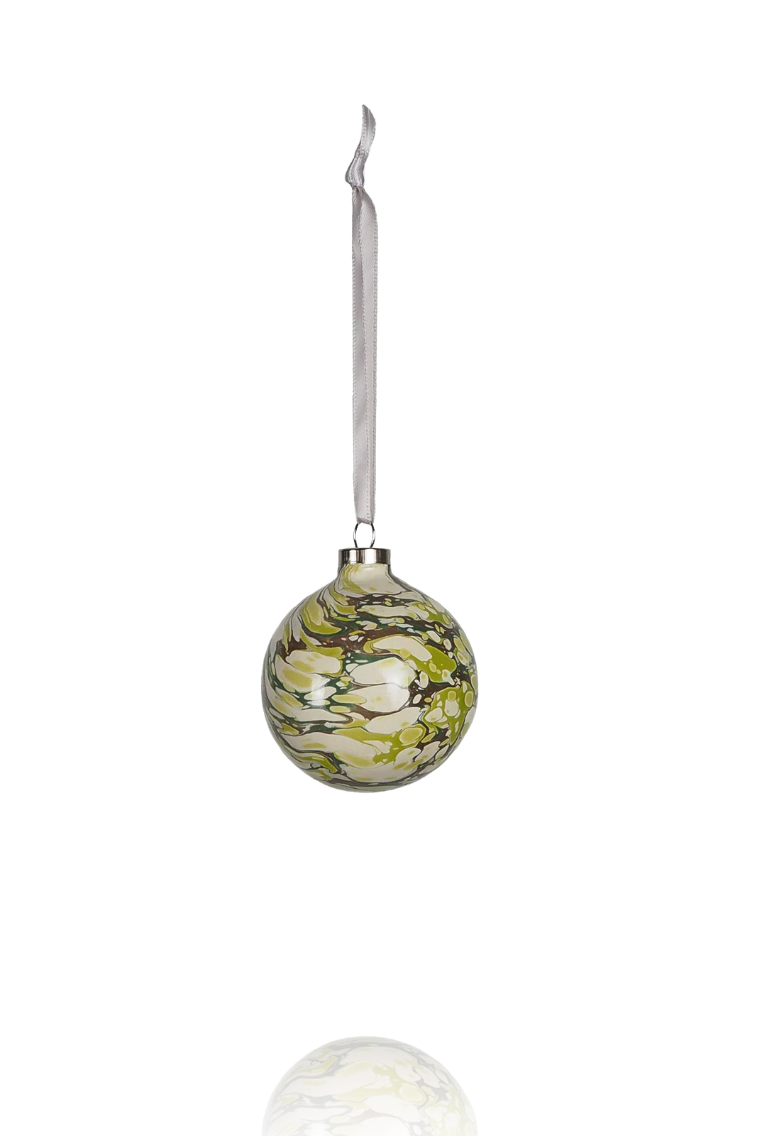 Small Neutral Marbled Bauble