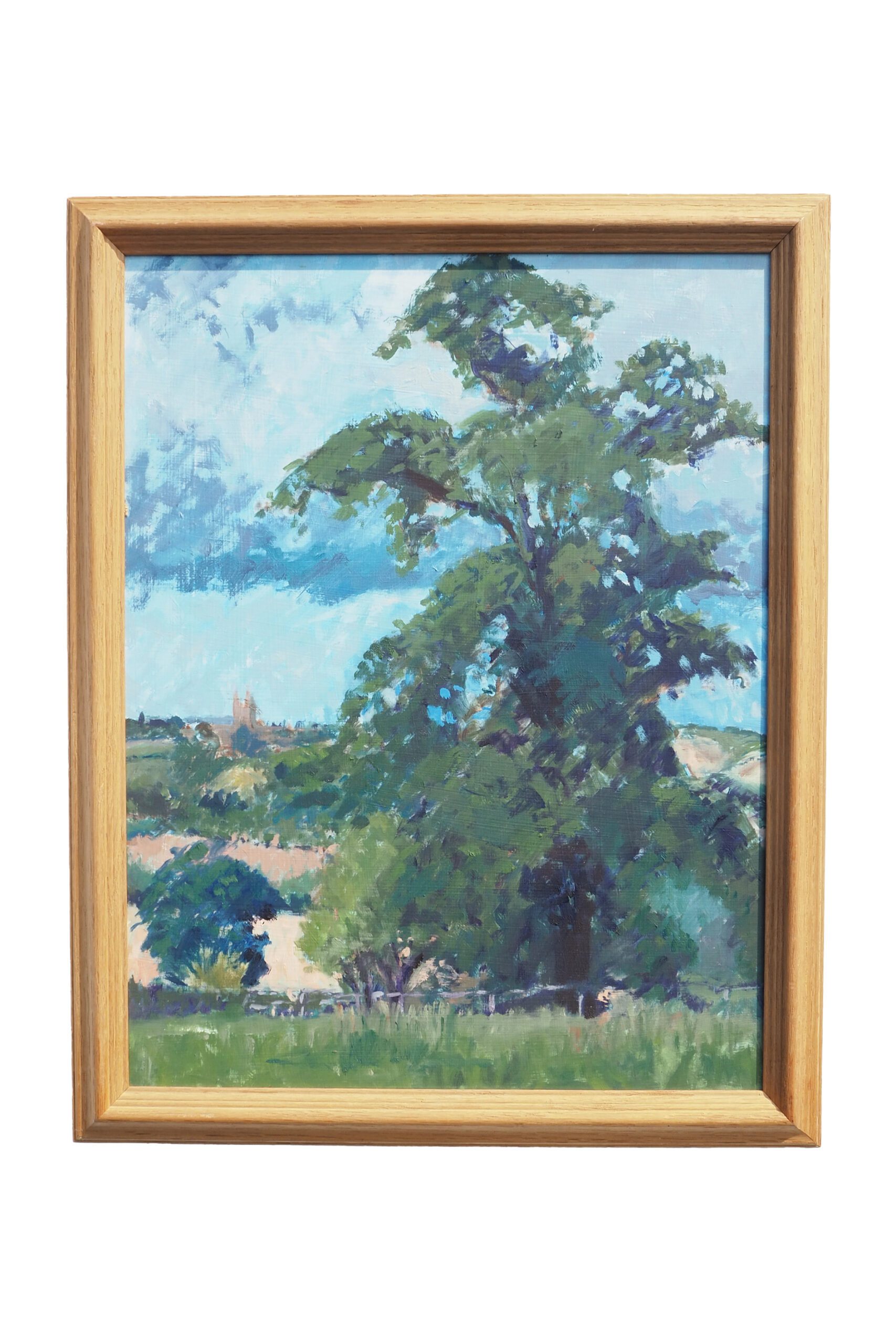 Vintage Oil On Board Landscape