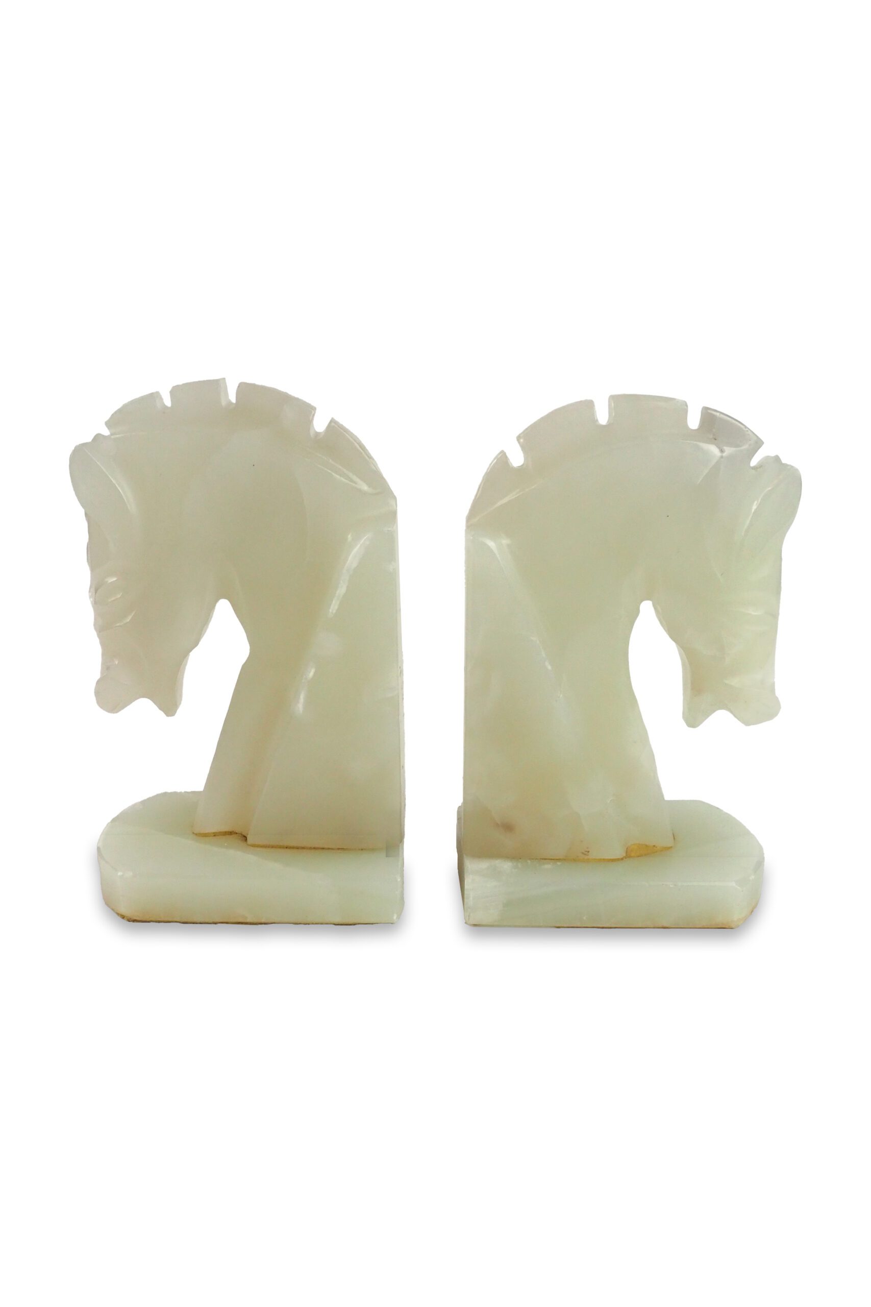 Vintage Onyx Horse Bookends