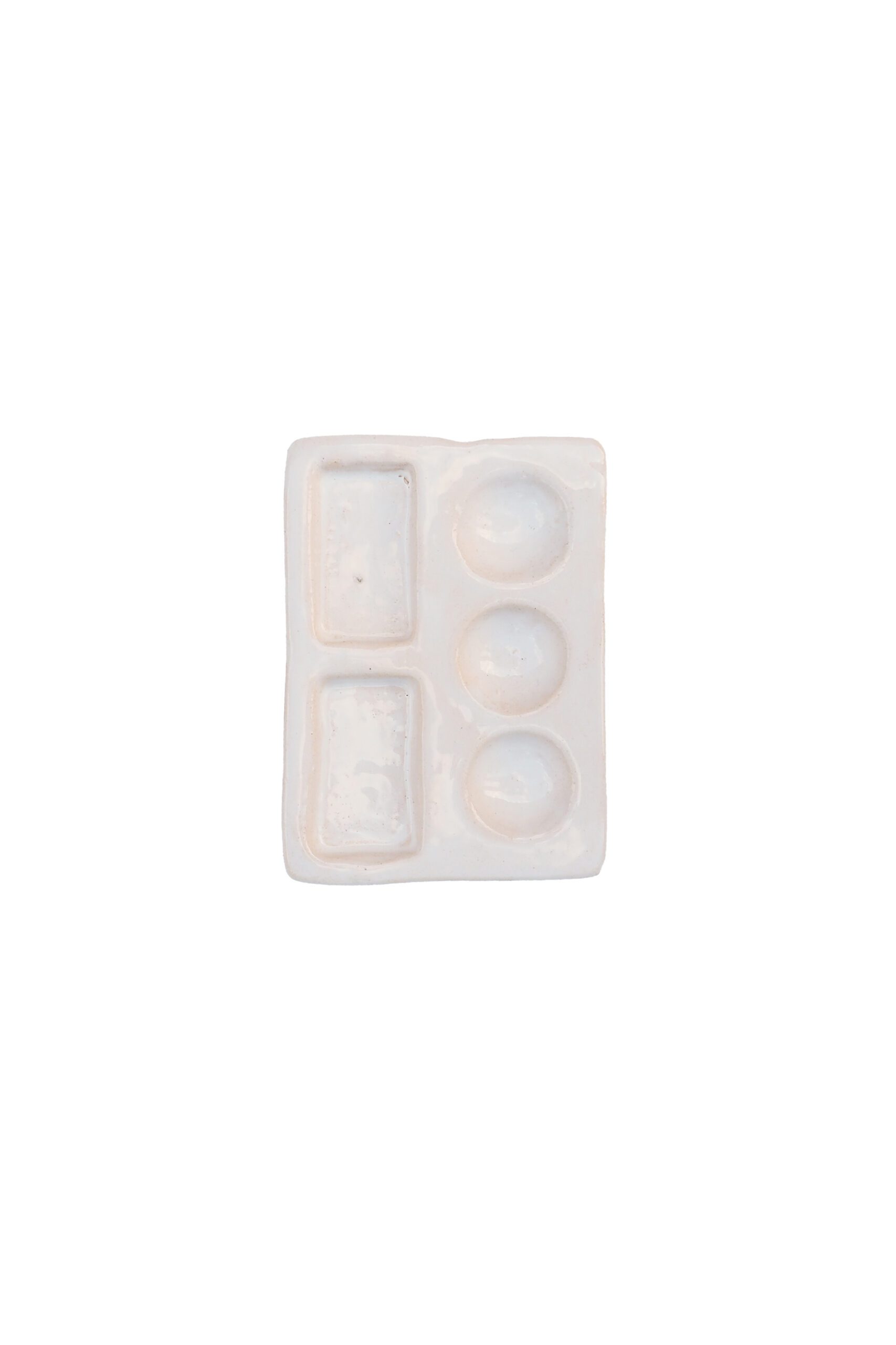 Travel Size Handmade Ceramic Palette by Shaun Clark for Wildmore Ceramic Paint Palette