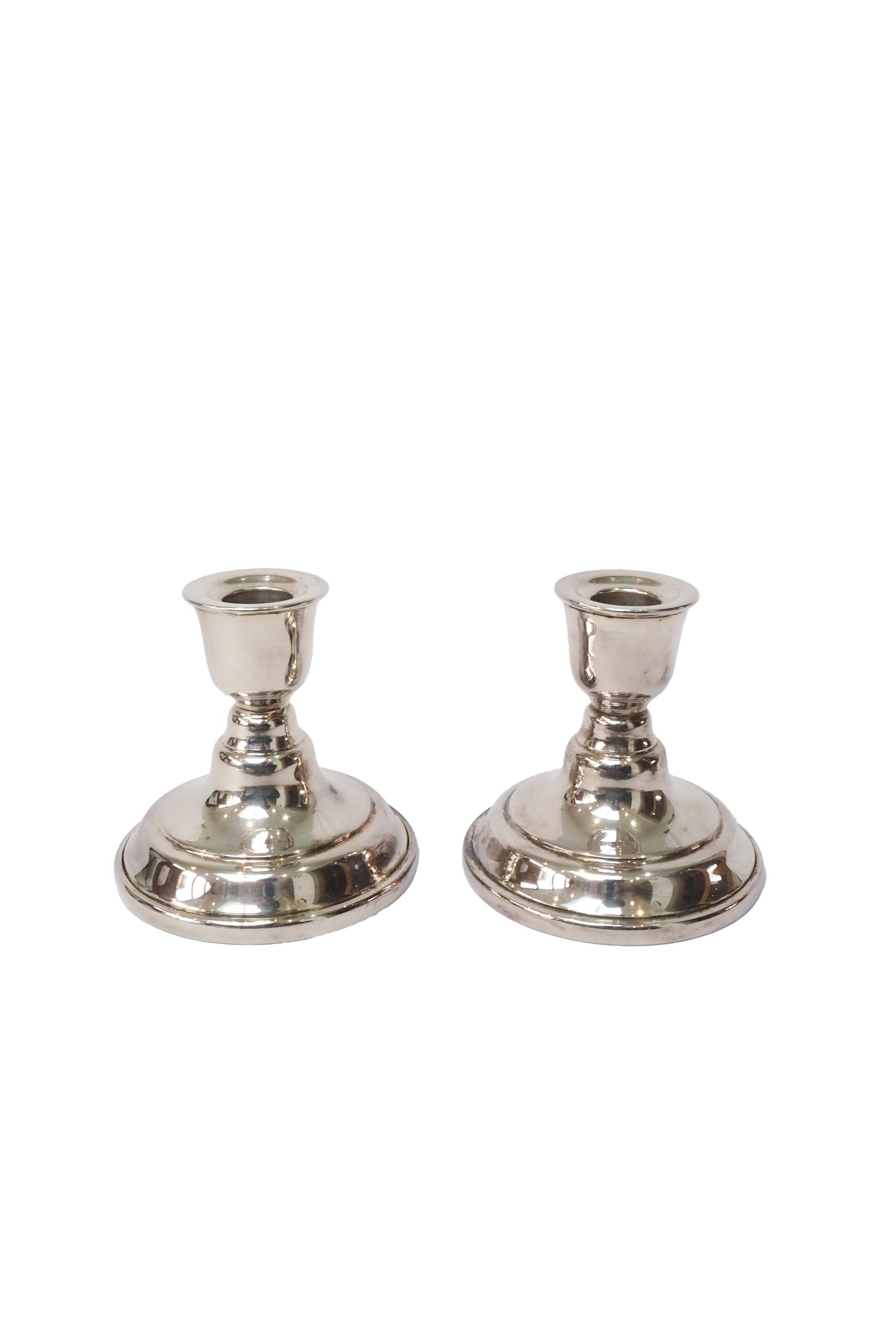 Pair of Vintage Silver Plated Candle Sticks sourced exclusively for Wildmore