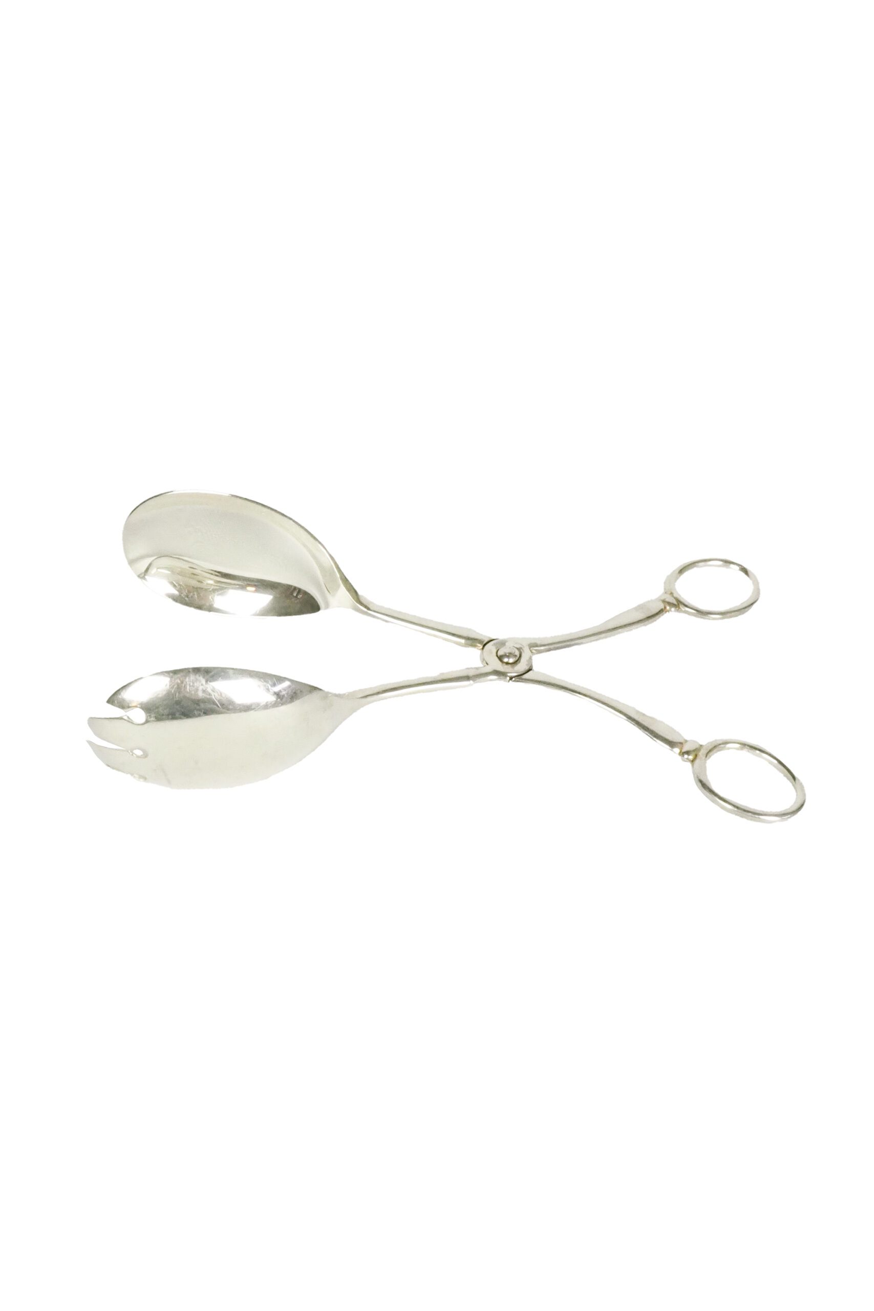 Silver Plate Hinged Salad Servers