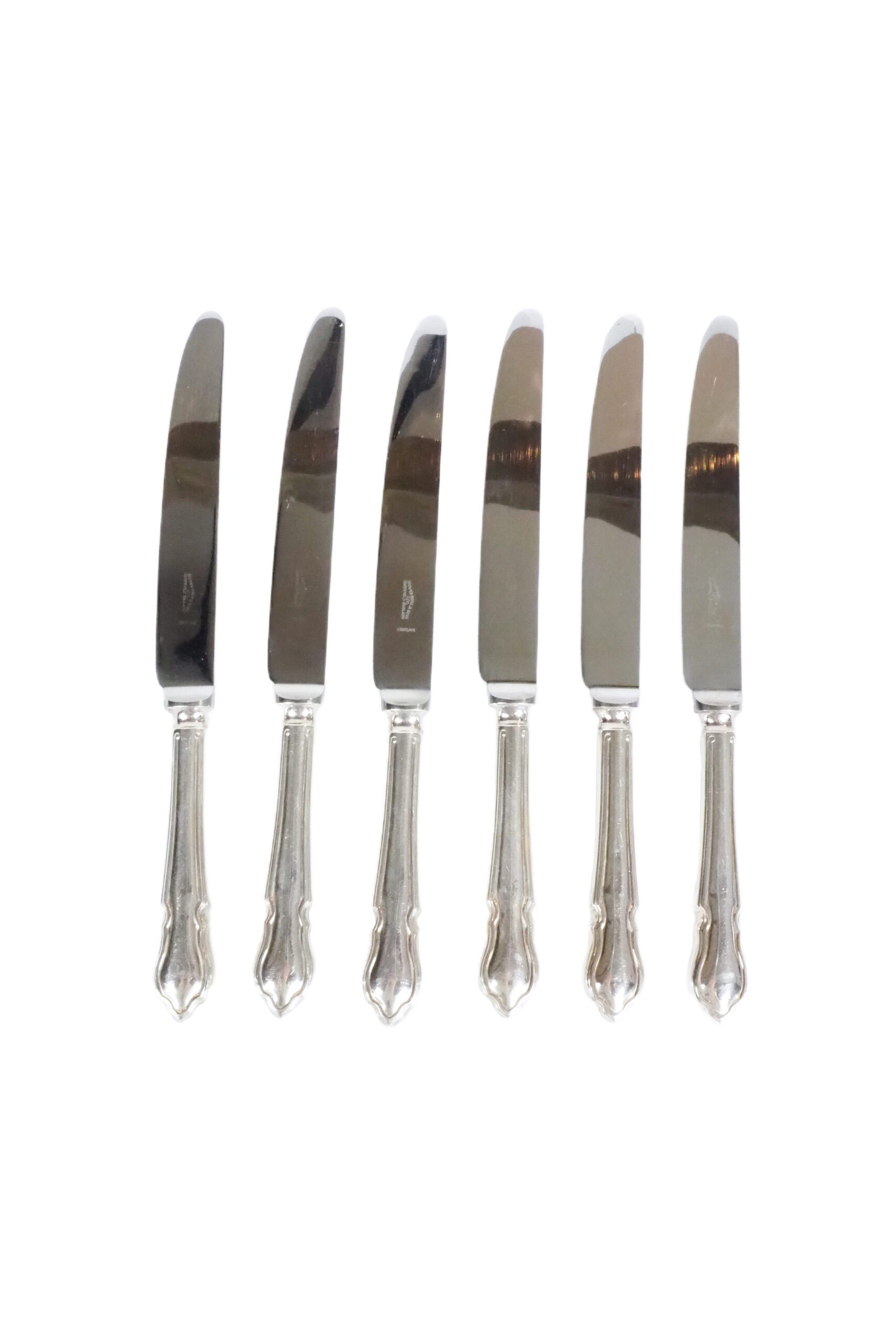 6 Vintage Silver Plate Knives
