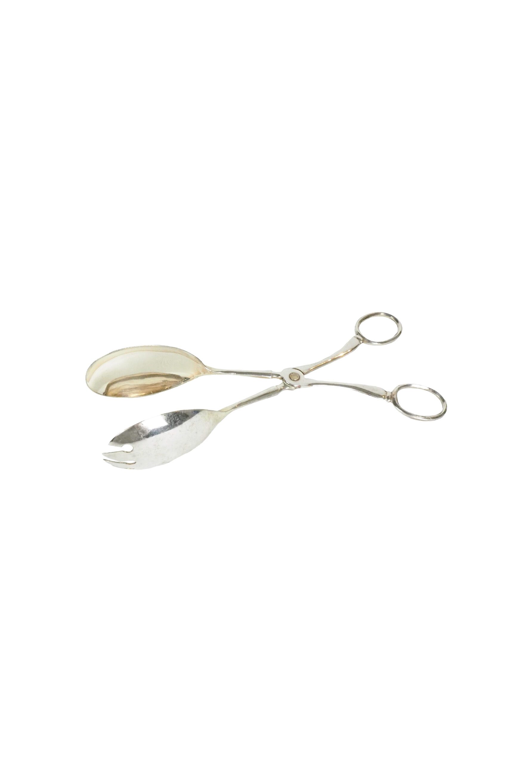 Silver Plate Hinged Salad Servers