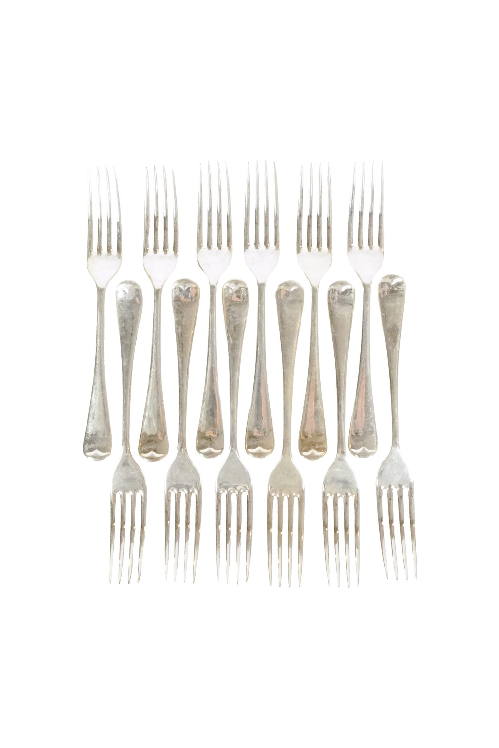 12 Victorian Silver Plate Forks
