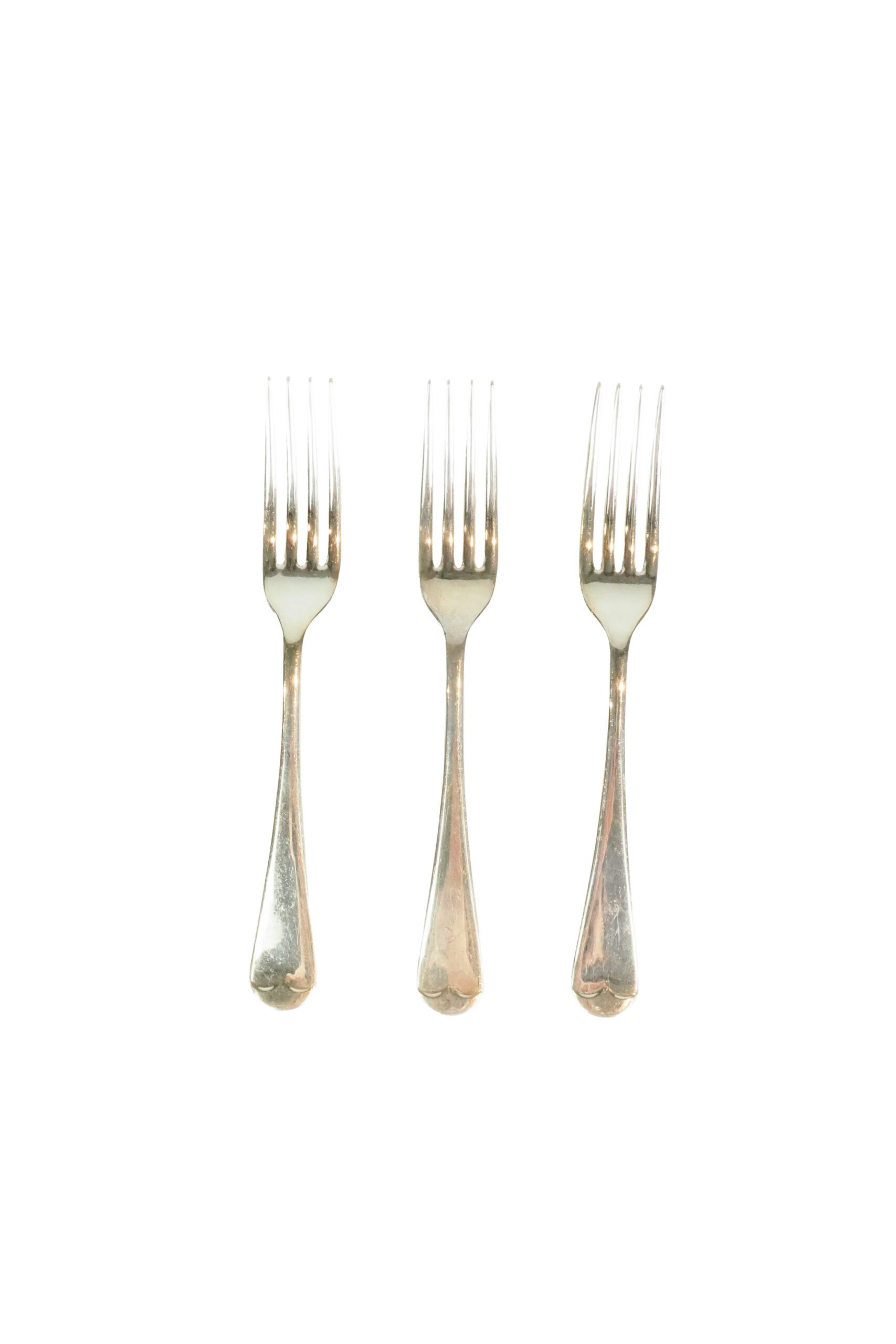 3 Antique Silver Plate Forks