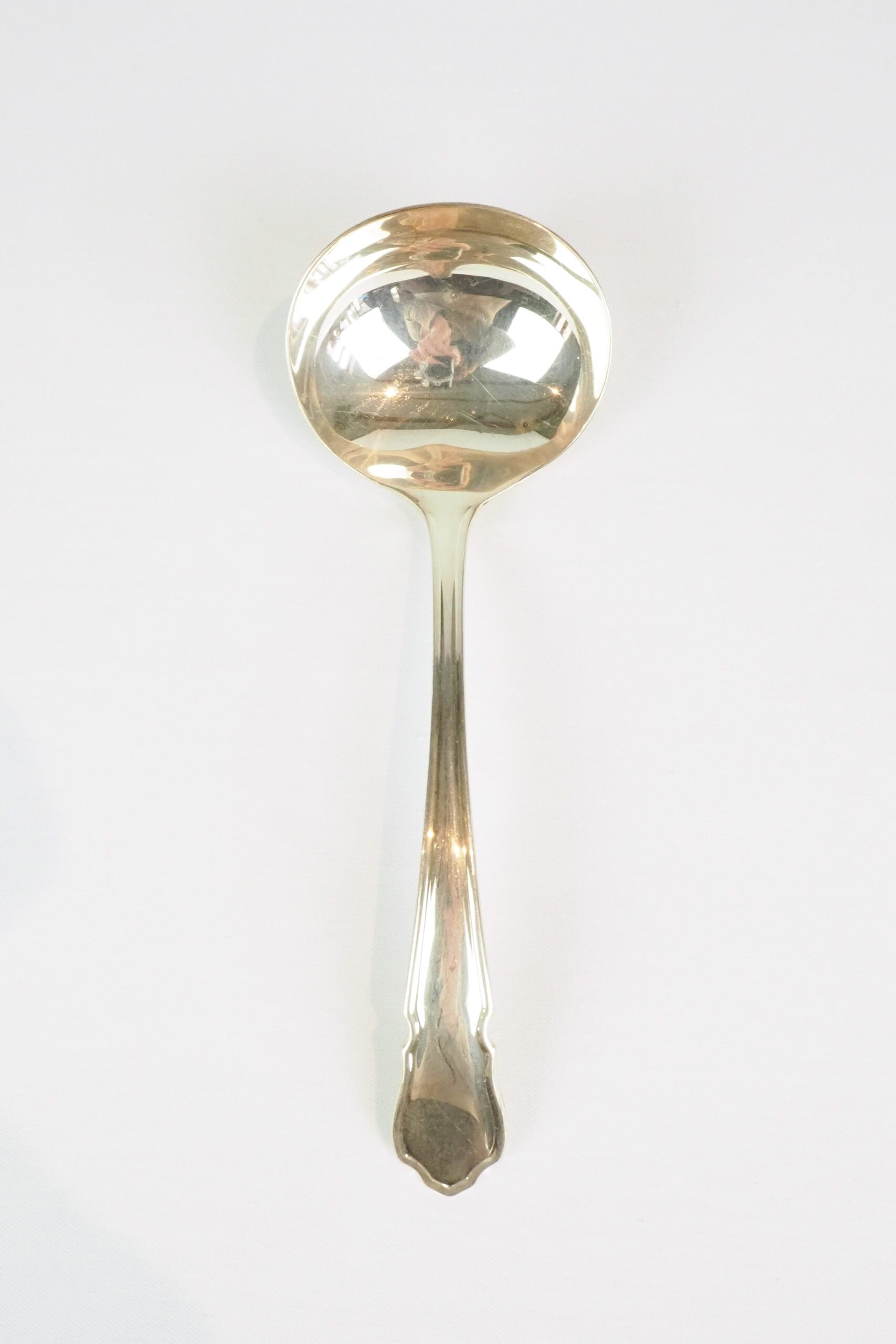 This Vintage Silver Plate Ladle is a stunning piece of service ware. Perfect for an elegant tablescape and dishing up your soups. Sourced for Wildmore.