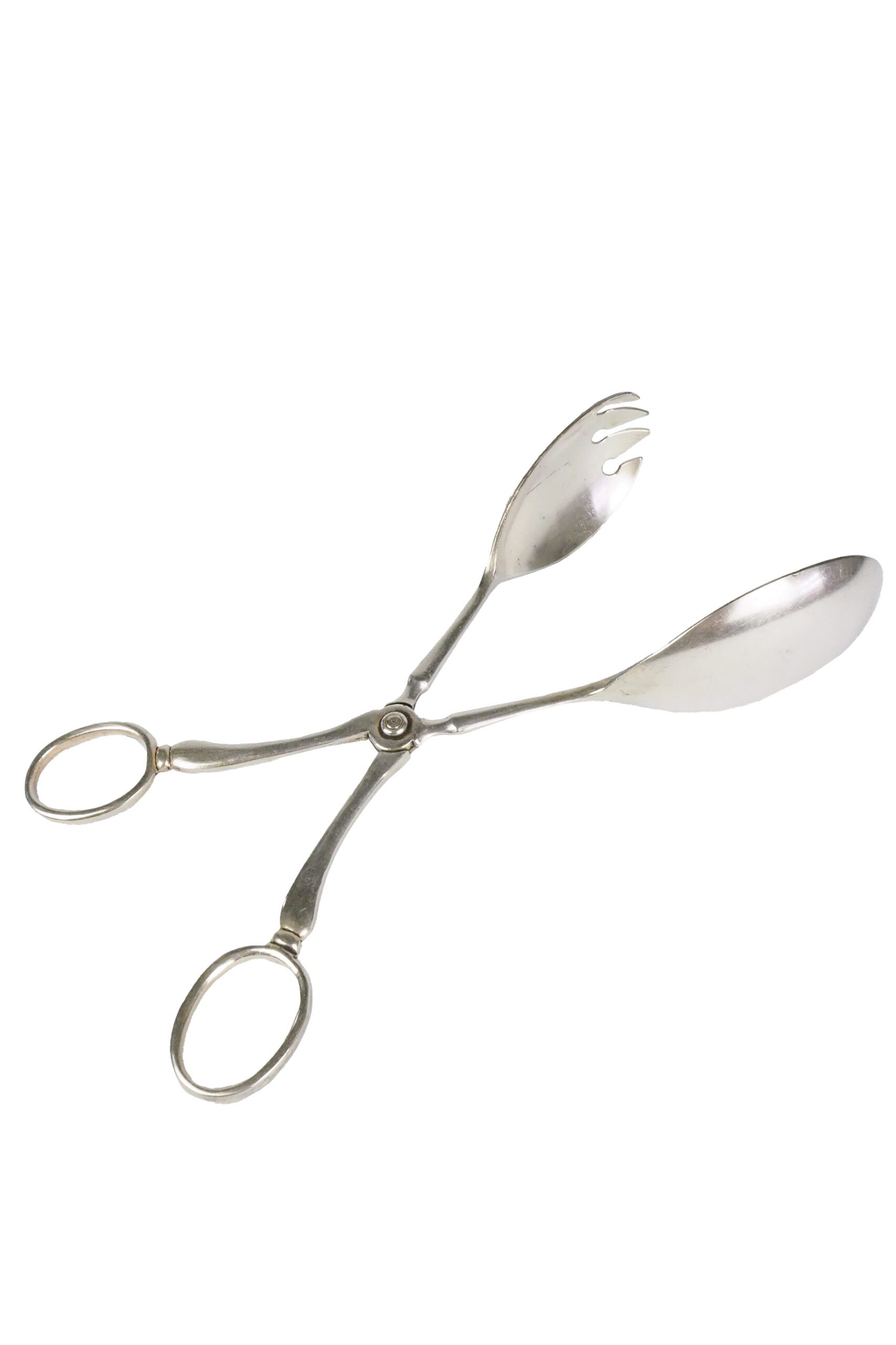 Silver Plate Hinged Salad Servers