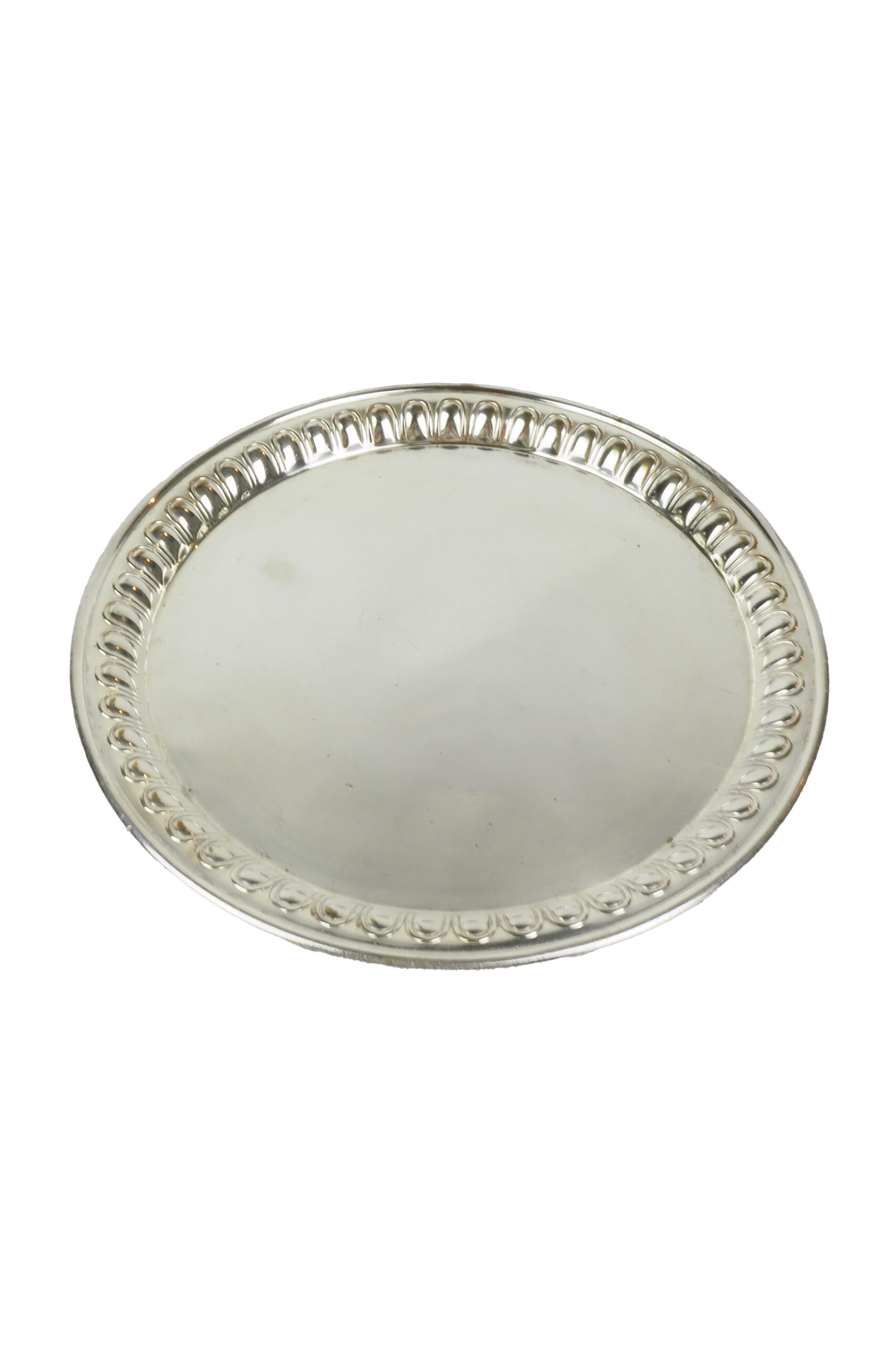 Antique Silver Plate Round Tray