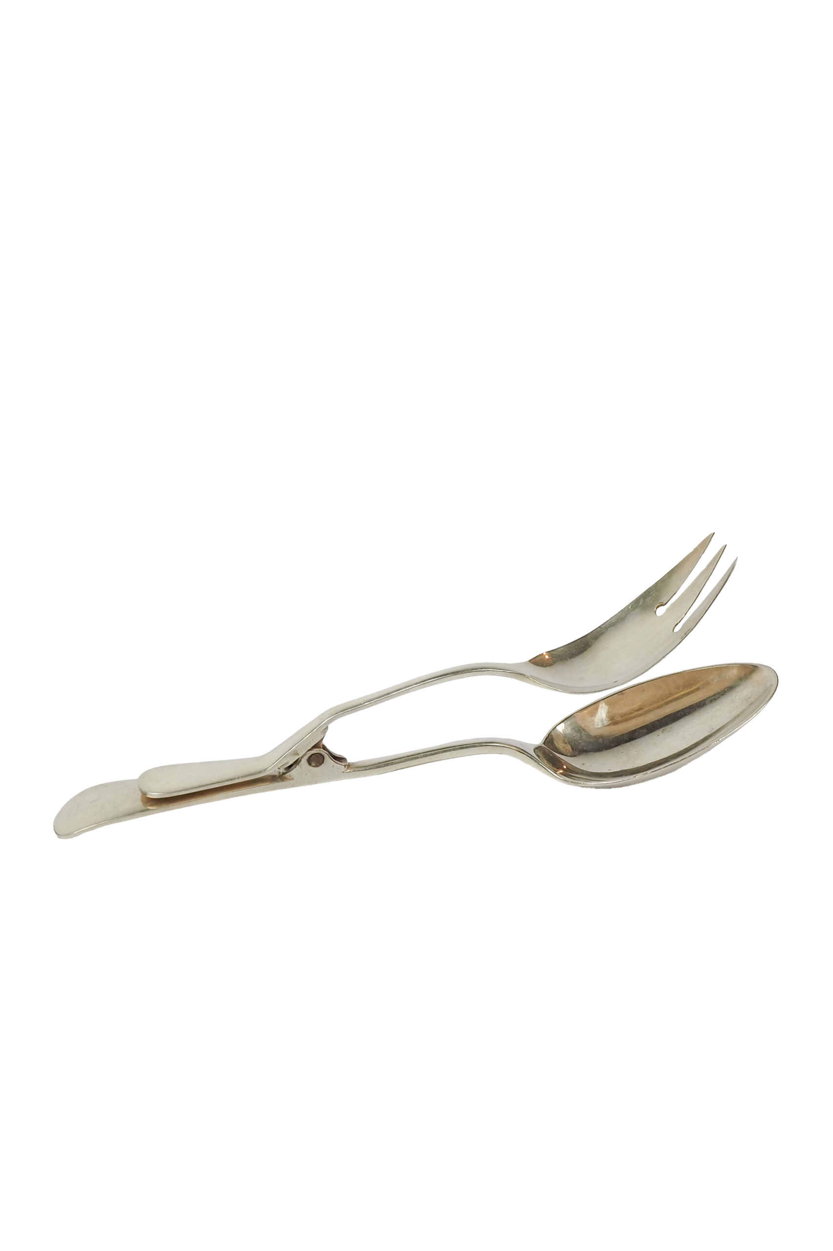 Silver Plate Hinged Salad Servers