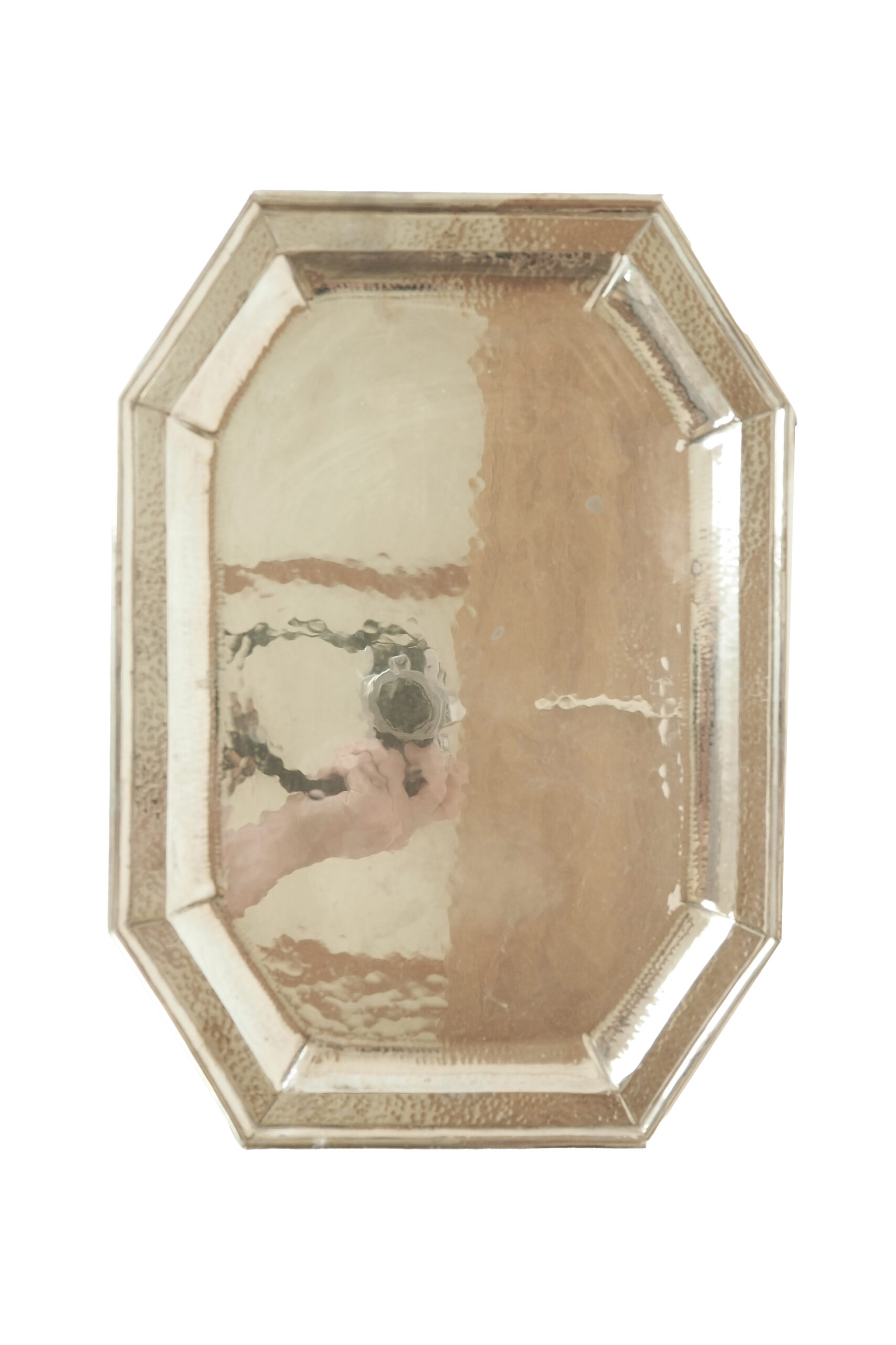 Antique Silver Plate Octagonal Tray