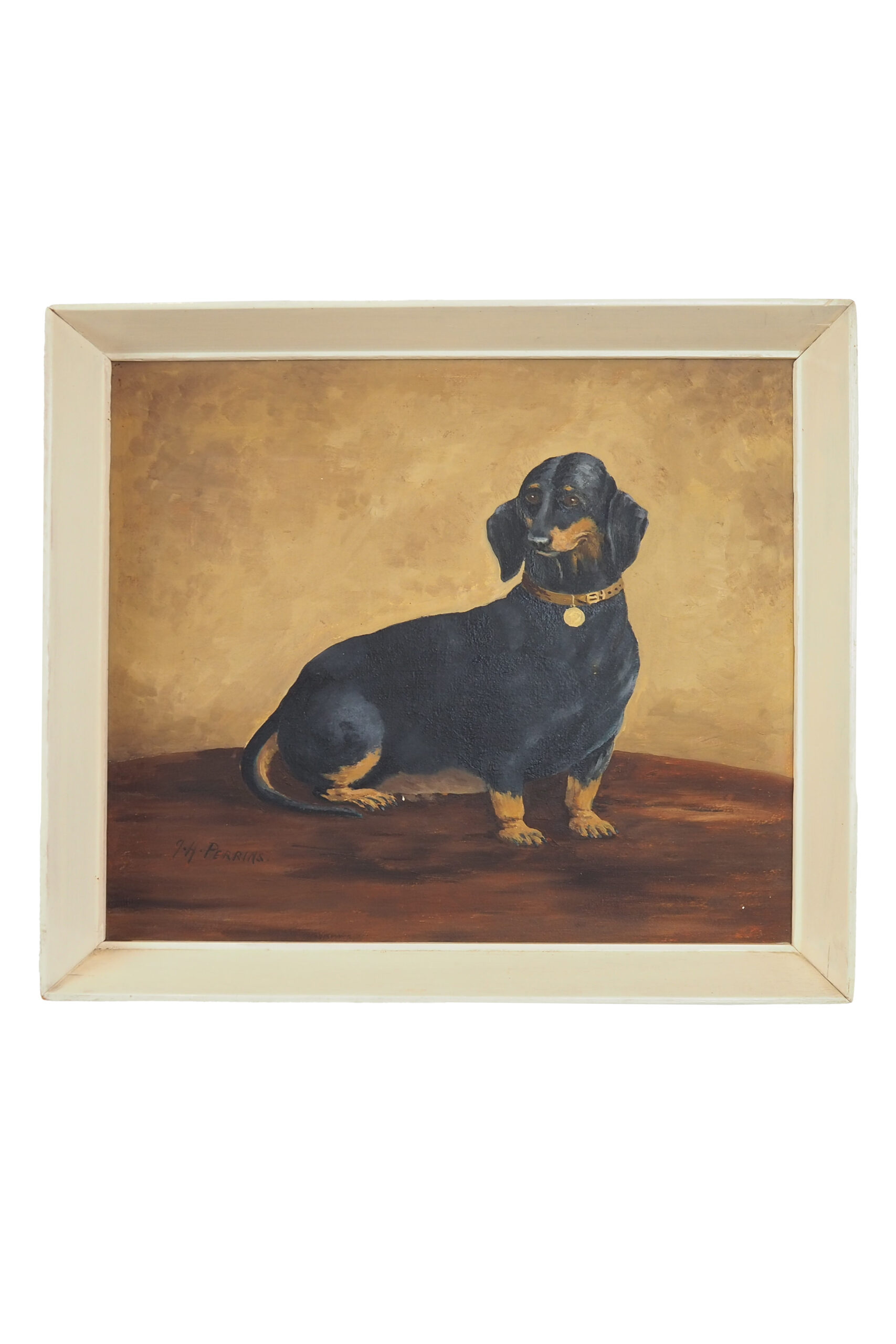 A Vintage Dachshund Painting full of character and a wonderful talking piece.